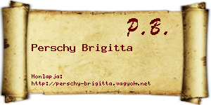 Perschy Brigitta névjegykártya